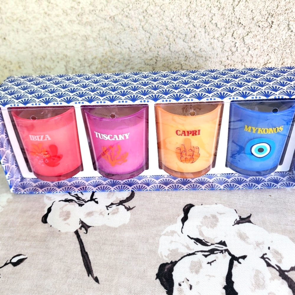 Sand and Fog Scented Votive Candles 4-pc NEW
